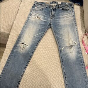 John Varvatos Distressed Blue Jeans